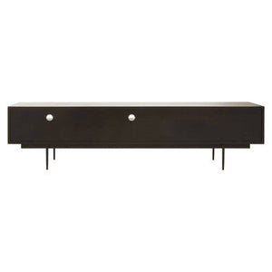 Jakara Black Wood Finish Carved Media Unit – dimensions