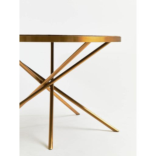 Jana Round Fir Wood Dining Table with Splayed Legs