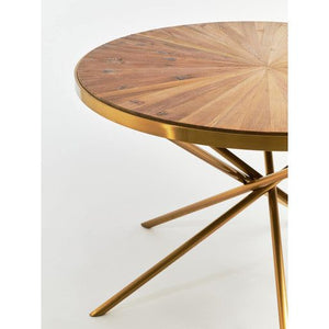 Jana Round Fir Wood Dining Table with Splayed Legs