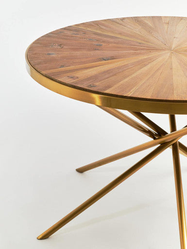 Jana Natural Wooden Round Dining Table – back view