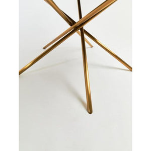 Jana Round Fir Wood Dining Table with Splayed Legs