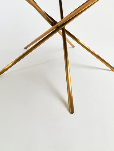 Jana Natural Wooden Round Dining Table – angle view