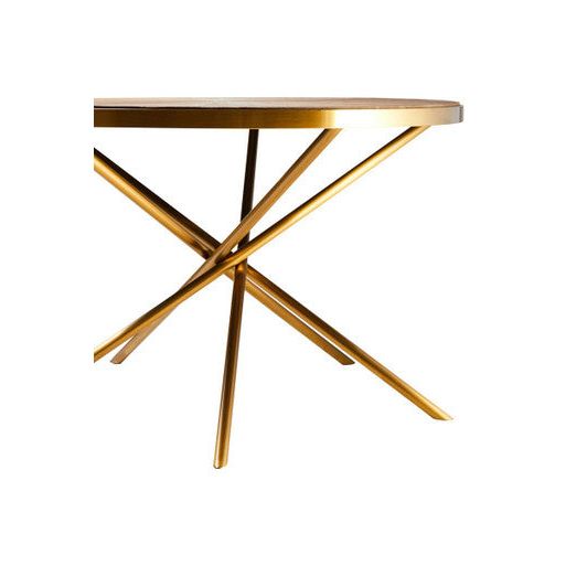 Jana Round Fir Wood Dining Table with Splayed Legs