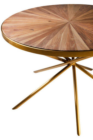 Jana Natural Wooden Round Dining Table – in room setting 2
