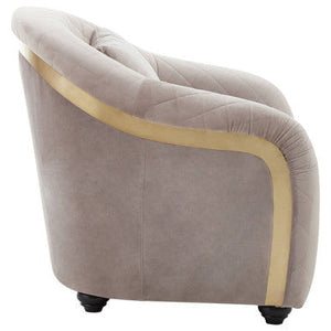 Fifi Light Grey Cotton Velvet Chair – in room setting