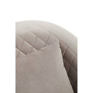 Fifi Light Grey Cotton Velvet Chair – side view 2