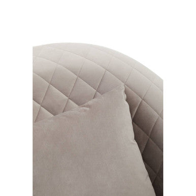 Fifi Light Grey Cotton Velvet Chair – side view 2