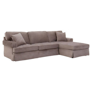 Ralph Mink Velvet 3 Seater Right Hand Chaise Sofa – detail