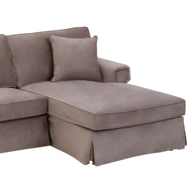 Ralph Mink Velvet 3 Seater Right Hand Chaise Sofa – back view