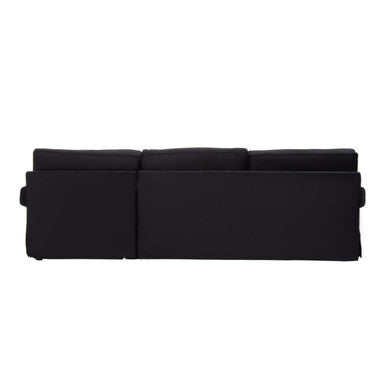 Ralph Black Velvet 3 Seater Right Hand Chaise Sofa – dimensions