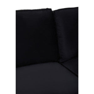 Ralph Black Velvet 3 Seater Right Hand Chaise Sofa – back view