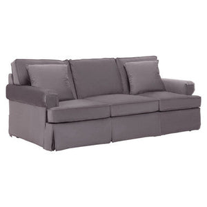 Ralph Grey Velvet 3 Seater Sofa – in room setting