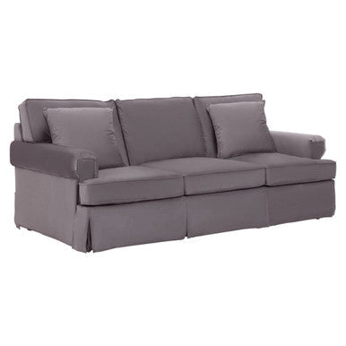 Ralph Grey Velvet 3 Seater Sofa – in room setting