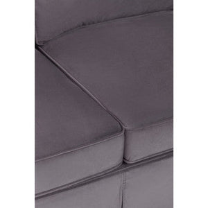 Ralph Grey Velvet 3 Seater Sofa – angle view
