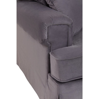 Ralph Grey Velvet 3 Seater Sofa – detail 2
