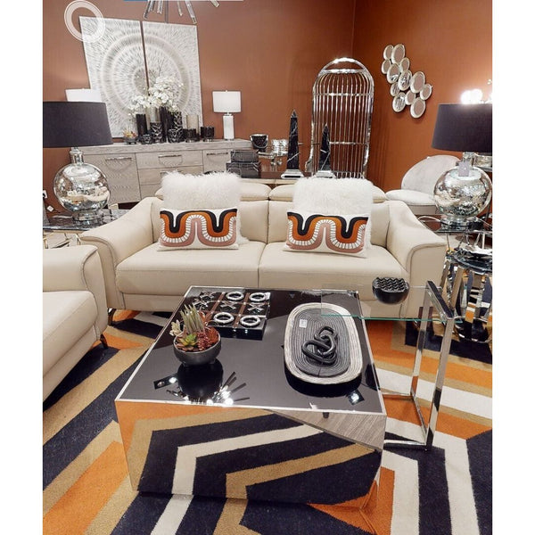 Padua 3 Seat Stone Leather Sofa