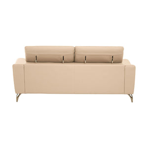 Padua 3 Seat Stone Leather Sofa