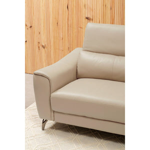 Padua 3 Seat Stone Leather Sofa