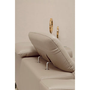 Padua 3 Seat Stone Leather Sofa