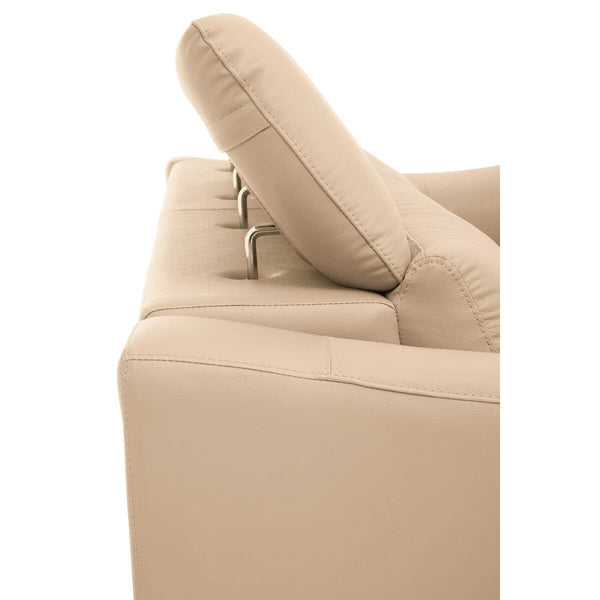 Padua 3 Seat Stone Leather Sofa