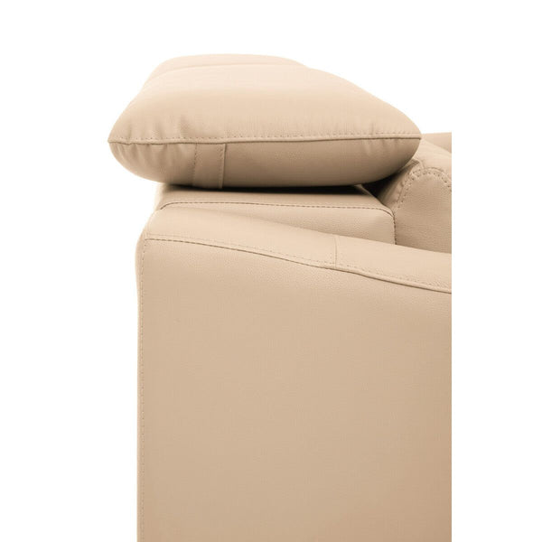 Padua 3 Seat Stone Leather Sofa