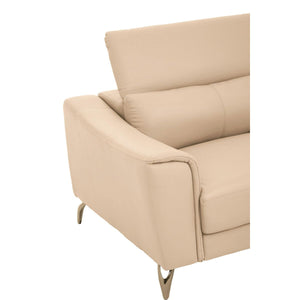 Padua 3 Seat Stone Leather Sofa