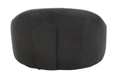Hoxton Antique Black Leather Cocoon Chair – dimensions