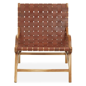 Kendari Brown Woven Leather Chair