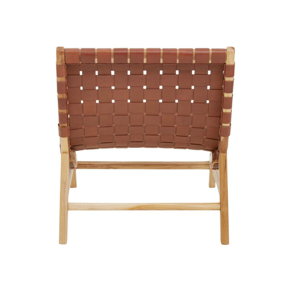 Kendari Brown Woven Leather Chair