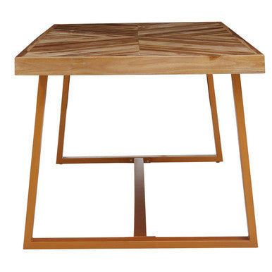 Kendari Natural Teak Wood Rectangular Dining Table – dimensions
