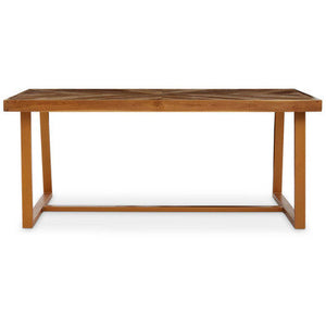 Kendari Natural Teak Wood Rectangular Dining Table – detail 2