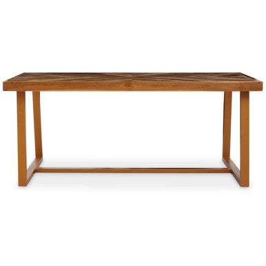 Kendari Natural Teak Wood Rectangular Dining Table – detail 2