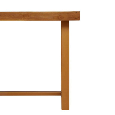 Kendari Natural Teak Wood Rectangular Dining Table – close-up