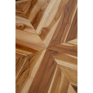 Kendari Natural Teak Wood Rectangular Dining Table – angle view