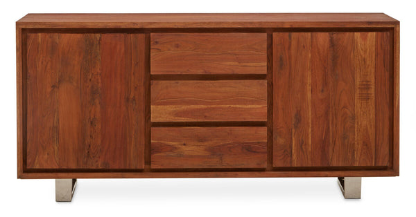 Simla Acacia Wood 2 Door and 3 Drawer Sideboard – side view