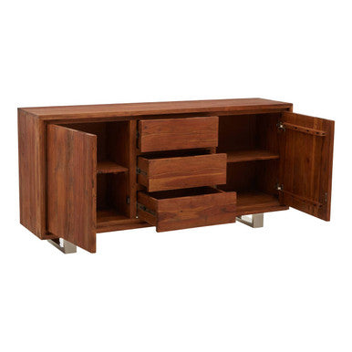 Simla Acacia Wood 2 Door and 3 Drawer Sideboard – dimensions