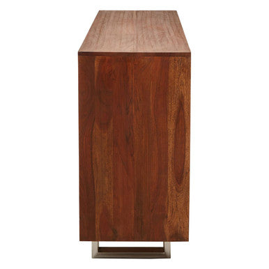 Simla Acacia Wood 2 Door and 3 Drawer Sideboard – back view