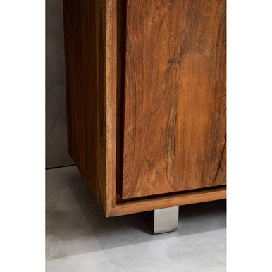 Simla Acacia Wood 2 Door and 3 Drawer Sideboard – detail 2