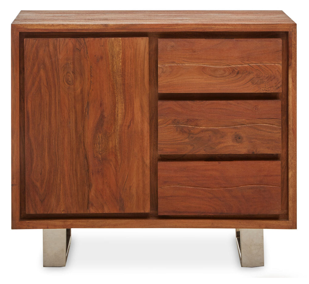Simla Acacia Wood 1 Door and 3 Drawer Sideboard