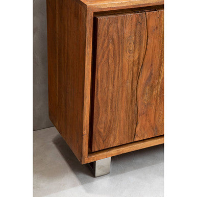 Simla Acacia Wood 1 Door and 3 Drawer Sideboard – side view 2