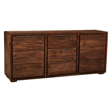 Surati Sheesham and Acacia Wood 2 Door and 3 Drawer Sideboard – detail