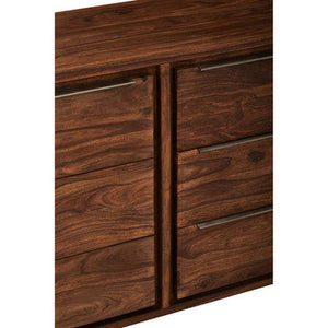 Surati Sheesham and Acacia Wood 2 Door and 3 Drawer Sideboard – side view 2