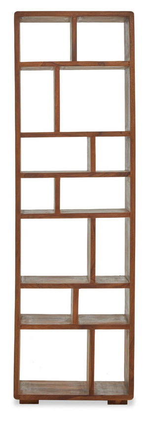 Surati Sheesham Wood Shelf Unit – side view