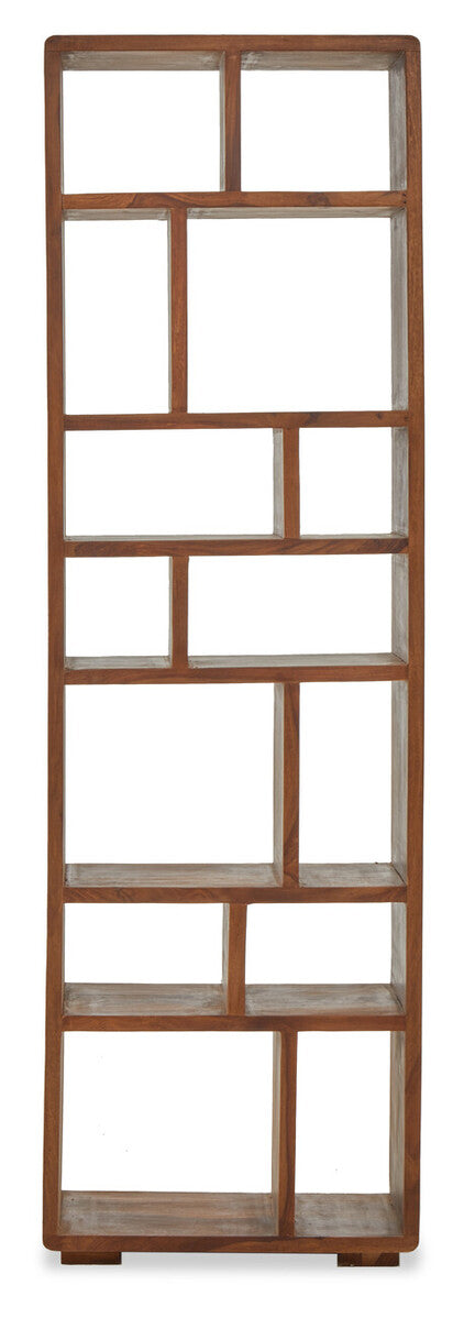 Surati Sheesham Wood Shelf Unit – side view