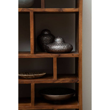Surati Sheesham Wood Shelf Unit – angle view