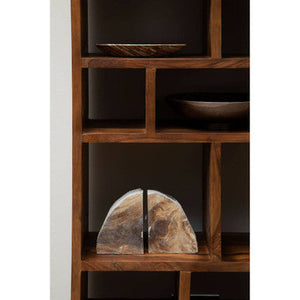 Surati Sheesham Wood Shelf Unit – side view 2