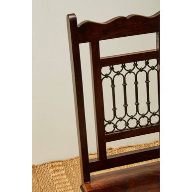 Srina Dark Sheesham Wood Dining Chair – in room setting