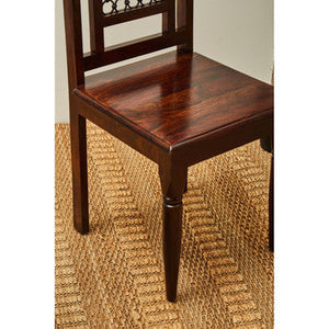 Srina Dark Sheesham Wood Dining Chair – dimensions