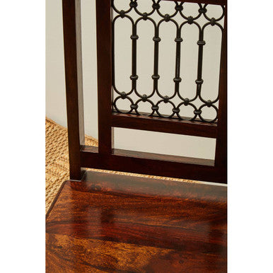 Srina Dark Sheesham Wood Dining Chair – close-up