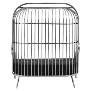 Eliza Silver Finish Dome Cage Two Seater Sofa – dimensions